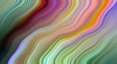 Kırmızı, Yeşil, Mavi, Turkuaz ve Turkuaz Modern Sanatsal Arkaplan Tasarımı Dalgaları ile Canlı Soyut Boyama