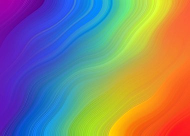 Kırmızı, Yeşil, Mavi, Turkuaz ve Turkuaz Modern Sanatsal Arkaplan Tasarımı Dalgaları ile Canlı Soyut Boyama