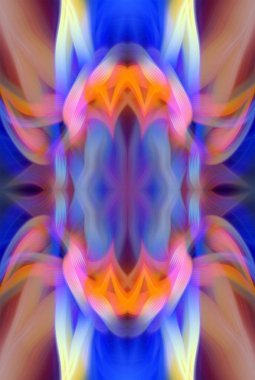 Soyut Dijital Sanat, Futuristik Fraktal Dünya, Renkli Fantezi, Neon Parıltısı, Simetrik Kaleydoskop, 3D Şeritler, Dekoratif Çiçek Süslemesi, Renkli Soyut Resimler ve Fantezi Dokular