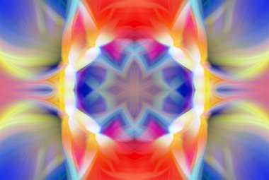 Soyut Dijital Sanat, Futuristik Fraktal Dünya, Renkli Fantezi, Neon Parıltısı, Simetrik Kaleydoskop, 3D Şeritler, Dekoratif Çiçek Süslemesi, Renkli Soyut Resimler ve Fantezi Dokular