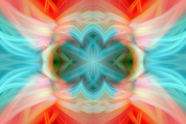 Soyut Dijital Sanat, Futuristik Fraktal Dünya, Renkli Fantezi, Neon Parıltısı, Simetrik Kaleydoskop, 3D Şeritler, Dekoratif Çiçek Süslemesi, Renkli Soyut Resimler ve Fantezi Dokular