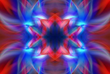 Soyut Dijital Sanat, Futuristik Fraktal Dünya, Renkli Fantezi, Neon Parıltısı, Simetrik Kaleydoskop, 3D Şeritler, Dekoratif Çiçek Süslemesi, Renkli Soyut Resimler ve Fantezi Dokular