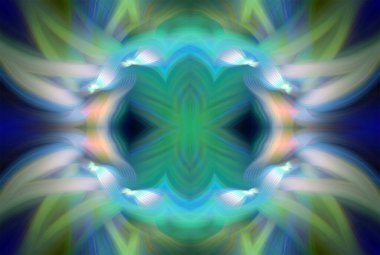 Soyut Dijital Sanat, Futuristik Fraktal Dünya, Renkli Fantezi, Neon Parıltısı, Simetrik Kaleydoskop, 3D Şeritler, Dekoratif Çiçek Süslemesi, Renkli Soyut Resimler ve Fantezi Dokular