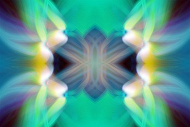 Soyut Dijital Sanat, Futuristik Fraktal Dünya, Renkli Fantezi, Neon Parıltısı, Simetrik Kaleydoskop, 3D Şeritler, Dekoratif Çiçek Süslemesi, Renkli Soyut Resimler ve Fantezi Dokular