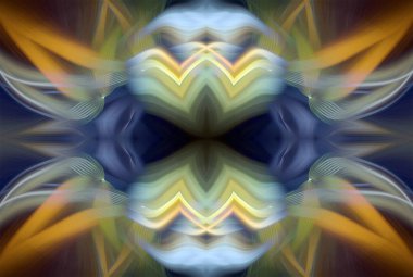 Soyut Dijital Sanat, Futuristik Fraktal Dünya, Renkli Fantezi, Neon Parıltısı, Simetrik Kaleydoskop, 3D Şeritler, Dekoratif Çiçek Süslemesi, Renkli Soyut Resimler ve Fantezi Dokular