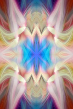 Soyut Dijital Sanat, Futuristik Fraktal Dünya, Renkli Fantezi, Neon Parıltısı, Simetrik Kaleydoskop, 3D Şeritler, Dekoratif Çiçek Süslemesi, Renkli Soyut Resimler ve Fantezi Dokular