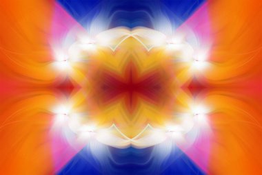 Soyut Dijital Sanat, Futuristik Fraktal Dünya, Renkli Fantezi, Neon Parıltısı, Simetrik Kaleydoskop, 3D Şeritler, Dekoratif Çiçek Süslemesi, Renkli Soyut Resimler ve Fantezi Dokular