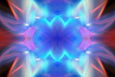 Soyut Dijital Sanat, Futuristik Fraktal Dünya, Renkli Fantezi, Neon Parıltısı, Simetrik Kaleydoskop, 3D Şeritler, Dekoratif Çiçek Süslemesi, Renkli Soyut Resimler ve Fantezi Dokular