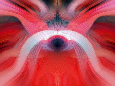 Simetrik Kaleydoskopik Desenler, Neon Parıltısı ve Modern ve Gelecek Estetik İçin Renkli Fraktal Tasarım