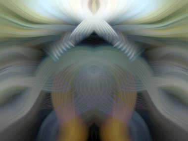 Simetrik Kaleydoskopik Desenler, Neon Parıltısı ve Modern ve Gelecek Estetik İçin Renkli Fraktal Tasarım