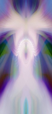 Simetrik Kaleydoskopik Desenler, Neon Parıltısı ve Modern ve Gelecek Estetik İçin Renkli Fraktal Tasarım