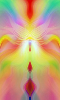 Canlı Soyut Sanatsal Simetrik Renkli Kaleydoskopik Tasarım Parlak Desenler, Geometrik Şekiller, Modern Geleceğsel Sanatsal Biçimli Değişken Enerji