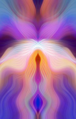 Canlı Soyut Sanatsal Simetrik Renkli Kaleydoskopik Tasarım Parlak Desenler, Geometrik Şekiller, Modern Geleceğsel Sanatsal Biçimli Değişken Enerji