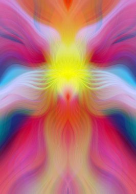 Canlı Soyut Sanatsal Simetrik Renkli Kaleydoskopik Tasarım Parlak Desenler, Geometrik Şekiller, Modern Geleceğsel Sanatsal Biçimli Değişken Enerji