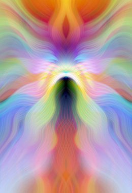 Canlı Soyut Sanatsal Simetrik Renkli Kaleydoskopik Tasarım Parlak Desenler, Geometrik Şekiller, Modern Geleceğsel Sanatsal Biçimli Değişken Enerji