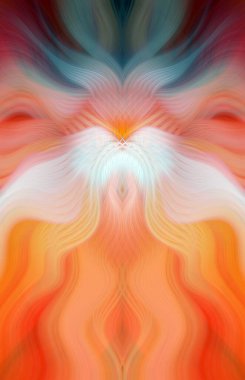 Canlı Soyut Sanatsal Simetrik Renkli Kaleydoskopik Tasarım Parlak Desenler, Geometrik Şekiller, Modern Geleceğsel Sanatsal Biçimli Değişken Enerji