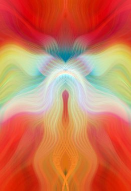 Canlı Soyut Sanatsal Simetrik Renkli Kaleydoskopik Tasarım Parlak Desenler, Geometrik Şekiller, Modern Geleceğsel Sanatsal Biçimli Değişken Enerji