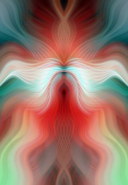 Canlı Soyut Sanatsal Simetrik Renkli Kaleydoskopik Tasarım Parlak Desenler, Geometrik Şekiller, Modern Geleceğsel Sanatsal Biçimli Değişken Enerji