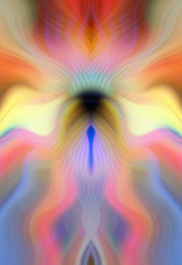 Canlı Soyut Sanatsal Simetrik Renkli Kaleydoskopik Tasarım Parlak Desenler, Geometrik Şekiller, Modern Geleceğsel Sanatsal Biçimli Değişken Enerji