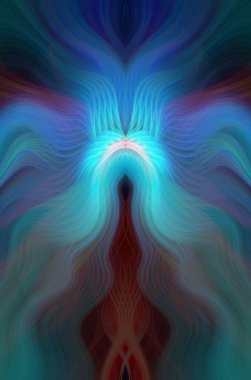 Canlı Soyut Sanatsal Simetrik Renkli Kaleydoskopik Tasarım Parlak Desenler, Geometrik Şekiller, Modern Geleceğsel Sanatsal Biçimli Değişken Enerji