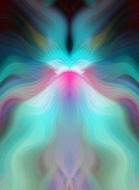 Canlı Soyut Sanatsal Simetrik Renkli Kaleydoskopik Tasarım Parlak Desenler, Geometrik Şekiller, Modern Geleceğsel Sanatsal Biçimli Değişken Enerji