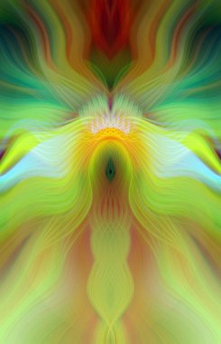 Canlı Soyut Sanatsal Simetrik Renkli Kaleydoskopik Tasarım Parlak Desenler, Geometrik Şekiller, Modern Geleceğsel Sanatsal Biçimli Değişken Enerji