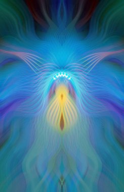 Canlı Soyut Sanatsal Simetrik Renkli Kaleydoskopik Tasarım Parlak Desenler, Geometrik Şekiller, Modern Geleceğsel Sanatsal Biçimli Değişken Enerji