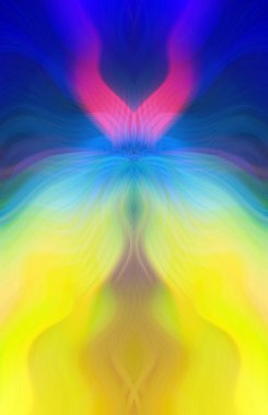 Canlı Soyut Sanatsal Simetrik Renkli Kaleydoskopik Tasarım Parlak Desenler, Geometrik Şekiller, Modern Geleceğsel Sanatsal Biçimli Değişken Enerji