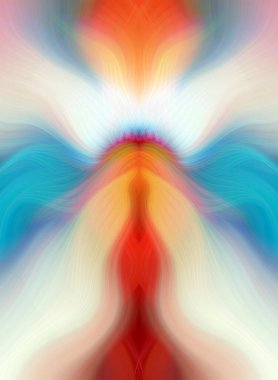 Canlı Soyut Sanatsal Simetrik Renkli Kaleydoskopik Tasarım Parlak Desenler, Geometrik Şekiller, Modern Geleceğsel Sanatsal Biçimli Değişken Enerji