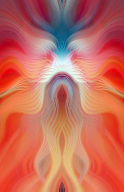 Canlı Soyut Sanatsal Simetrik Renkli Kaleydoskopik Tasarım Parlak Desenler, Geometrik Şekiller, Modern Geleceğsel Sanatsal Biçimli Değişken Enerji