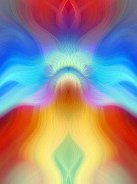 Canlı Soyut Sanatsal Simetrik Renkli Kaleydoskopik Tasarım Parlak Desenler, Geometrik Şekiller, Modern Geleceğsel Sanatsal Biçimli Değişken Enerji