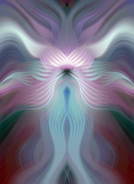 Canlı Soyut Sanatsal Simetrik Renkli Kaleydoskopik Tasarım Parlak Desenler, Geometrik Şekiller, Modern Geleceğsel Sanatsal Biçimli Değişken Enerji