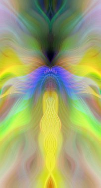 Canlı Soyut Sanatsal Simetrik Renkli Kaleydoskopik Tasarım Parlak Desenler, Geometrik Şekiller, Modern Geleceğsel Sanatsal Biçimli Değişken Enerji