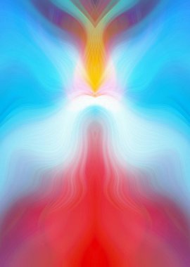 Canlı Soyut Sanatsal Simetrik Renkli Kaleydoskopik Tasarım Parlak Desenler, Geometrik Şekiller, Modern Geleceğsel Sanatsal Biçimli Değişken Enerji