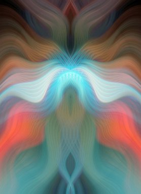 Canlı Soyut Sanatsal Simetrik Renkli Kaleydoskopik Tasarım Parlak Desenler, Geometrik Şekiller, Modern Geleceğsel Sanatsal Biçimli Değişken Enerji