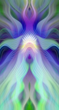 Canlı Soyut Sanatsal Simetrik Renkli Kaleydoskopik Tasarım Parlak Desenler, Geometrik Şekiller, Modern Geleceğsel Sanatsal Biçimli Değişken Enerji