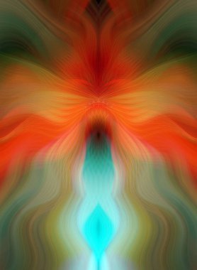 Canlı Soyut Sanatsal Simetrik Renkli Kaleydoskopik Tasarım Parlak Desenler, Geometrik Şekiller, Modern Geleceğsel Sanatsal Biçimli Değişken Enerji