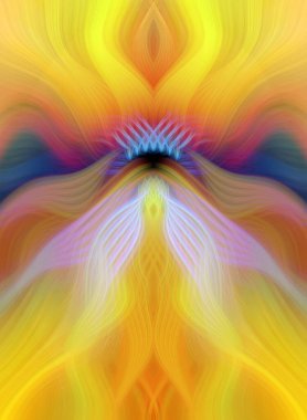 Canlı Soyut Sanatsal Simetrik Renkli Kaleydoskopik Tasarım Parlak Desenler, Geometrik Şekiller, Modern Geleceğsel Sanatsal Biçimli Değişken Enerji