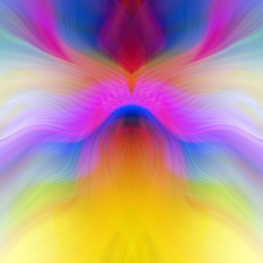 Canlı Soyut Sanatsal Simetrik Renkli Kaleydoskopik Tasarım Parlak Desenler, Geometrik Şekiller, Modern Geleceğsel Sanatsal Biçimli Değişken Enerji