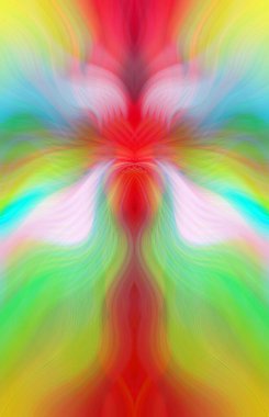 Canlı Soyut Sanatsal Simetrik Renkli Kaleydoskopik Tasarım Parlak Desenler, Geometrik Şekiller, Modern Geleceğsel Sanatsal Biçimli Değişken Enerji