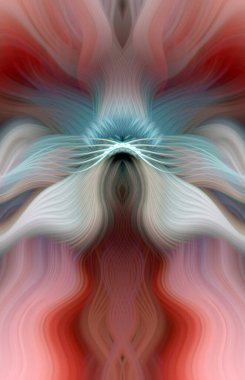 Canlı Soyut Sanatsal Simetrik Renkli Kaleydoskopik Tasarım Parlak Desenler, Geometrik Şekiller, Modern Geleceğsel Sanatsal Biçimli Değişken Enerji