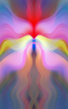 Canlı Soyut Sanatsal Simetrik Renkli Kaleydoskopik Tasarım Parlak Desenler, Geometrik Şekiller, Modern Geleceğsel Sanatsal Biçimli Değişken Enerji