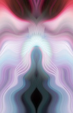 Canlı Soyut Sanatsal Simetrik Renkli Kaleydoskopik Tasarım Parlak Desenler, Geometrik Şekiller, Modern Geleceğsel Sanatsal Biçimli Değişken Enerji