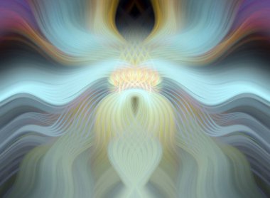 Canlı Soyut Sanatsal Simetrik Renkli Kaleydoskopik Tasarım Parlak Desenler, Geometrik Şekiller, Modern Geleceğsel Sanatsal Biçimli Değişken Enerji