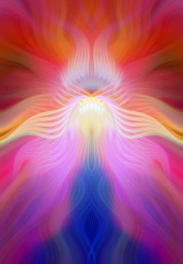 Canlı Soyut Sanatsal Simetrik Renkli Kaleydoskopik Tasarım Parlak Desenler, Geometrik Şekiller, Modern Geleceğsel Sanatsal Biçimli Değişken Enerji