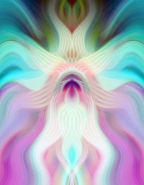 Canlı Soyut Sanatsal Simetrik Renkli Kaleydoskopik Tasarım Parlak Desenler, Geometrik Şekiller, Modern Geleceğsel Sanatsal Biçimli Değişken Enerji