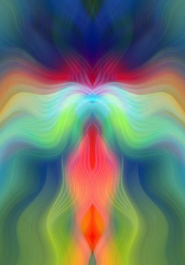 Canlı Soyut Sanatsal Simetrik Renkli Kaleydoskopik Tasarım Parlak Desenler, Geometrik Şekiller, Modern Geleceğsel Sanatsal Biçimli Değişken Enerji