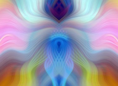 Canlı Soyut Sanatsal Simetrik Renkli Kaleydoskopik Tasarım Parlak Desenler, Geometrik Şekiller, Modern Geleceğsel Sanatsal Biçimli Değişken Enerji