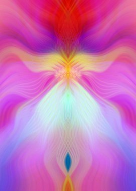 Canlı Soyut Sanatsal Simetrik Renkli Kaleydoskopik Tasarım Parlak Desenler, Geometrik Şekiller, Modern Geleceğsel Sanatsal Biçimli Değişken Enerji