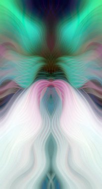 Canlı Soyut Sanatsal Simetrik Renkli Kaleydoskopik Tasarım Parlak Desenler, Geometrik Şekiller, Modern Geleceğsel Sanatsal Biçimli Değişken Enerji